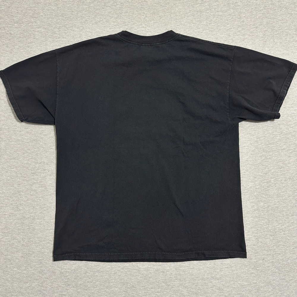 Oakley Graphic T-Shirt Distorted Layered Yellow Logo Print Black‎ Mens Size XL - Picture 2 of 8